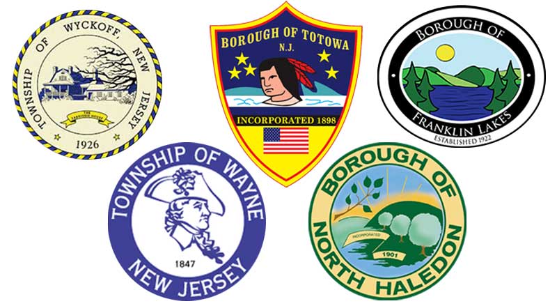 Town logo emblems for New Jersey townships
